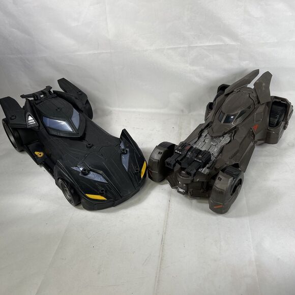 Lot Of 2  Batman Batmobiles Justice League Mattel - Picture 1 of 9